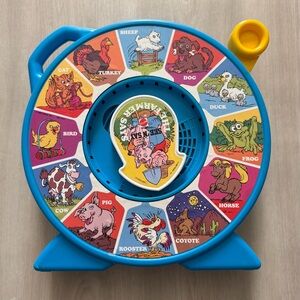 Vintage 1989 Mattel See N' Say The Farmer Says Animal Sounds Blue Works
